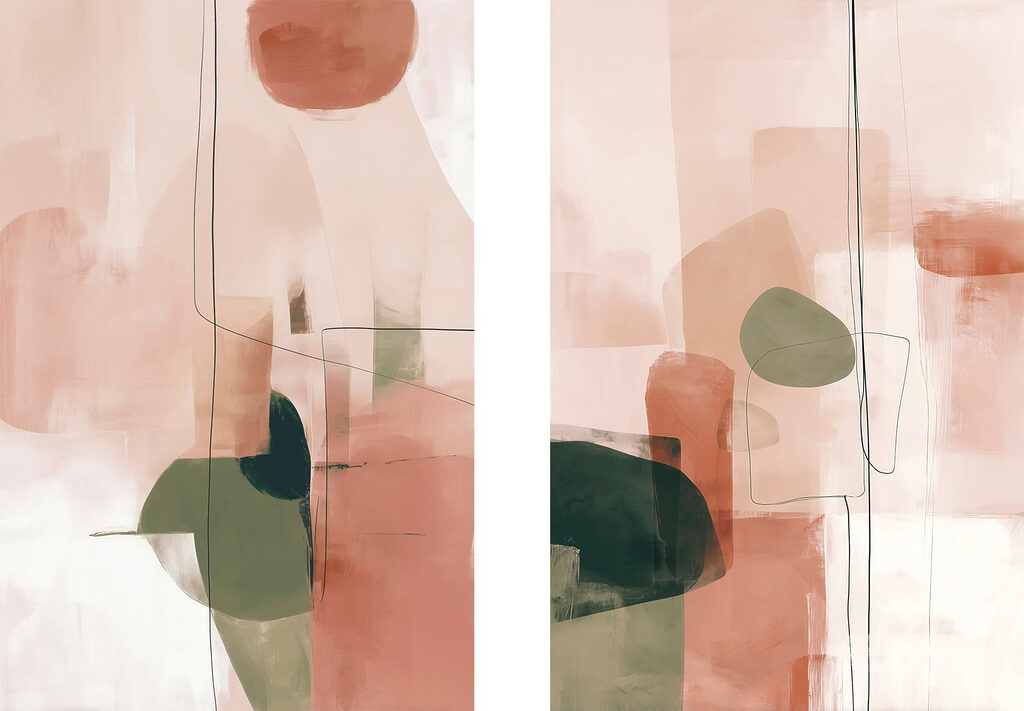 Schilderij van een paar voorwerpen — volledig ontwerp