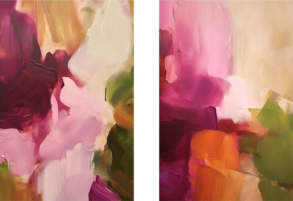 - Levendige kleuren in abstracte harmonie — volledig ontwerp