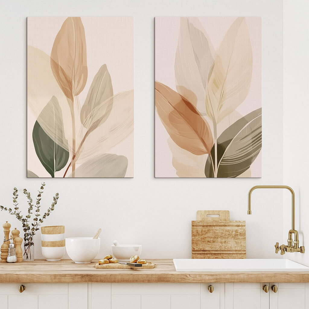 Minimalistisch bladmotief, geïnspireerd door de natuur — interieur 2