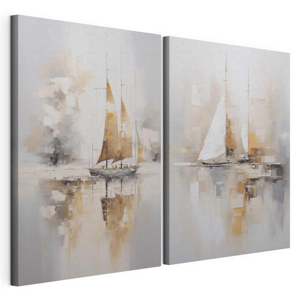 Schilderij van een zeilboot in het water — productweergave