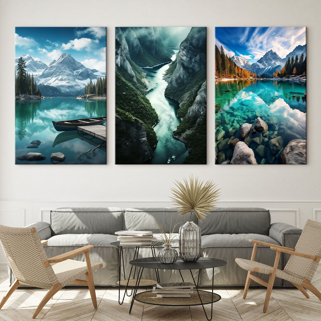 Collage van verschillende landschappen — interieur 2
