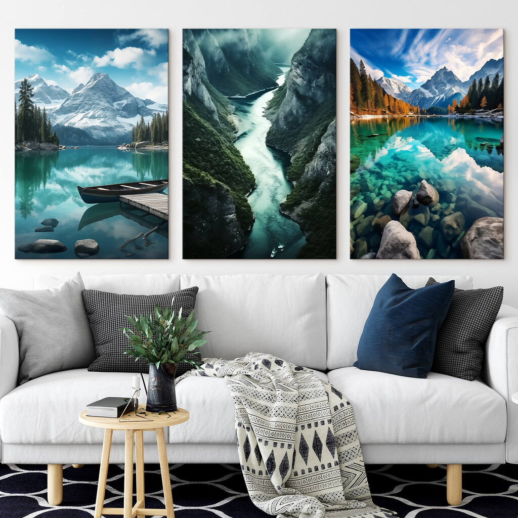 Collage van verschillende landschappen — interieur 1