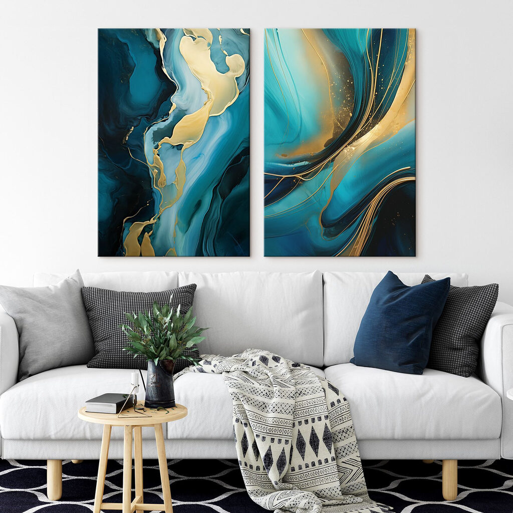 Wervelende kleuren in harmonie en schoonheid in een interieur