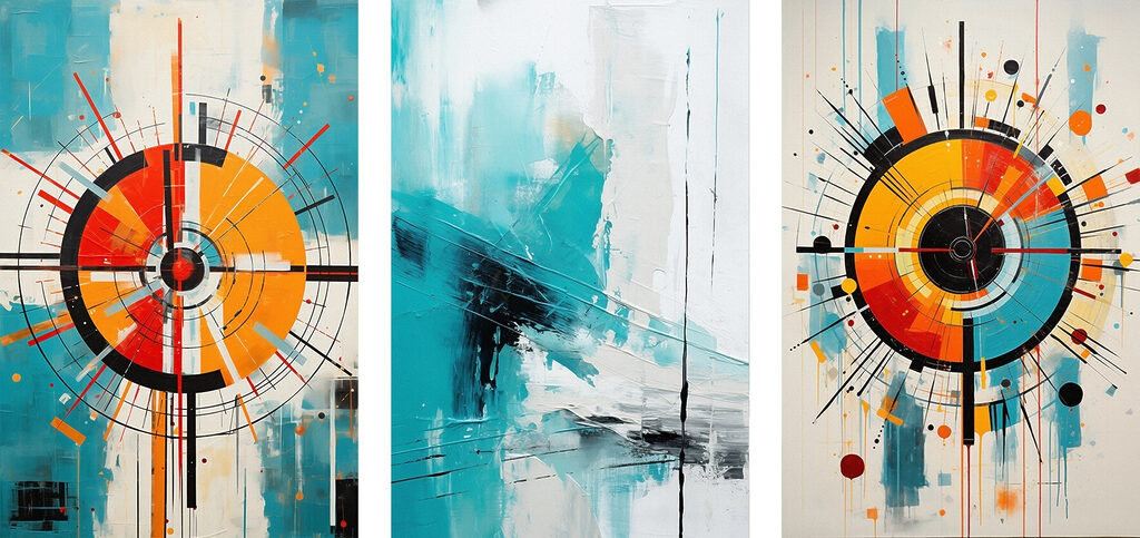 Drie kunstwerken — volledig ontwerp