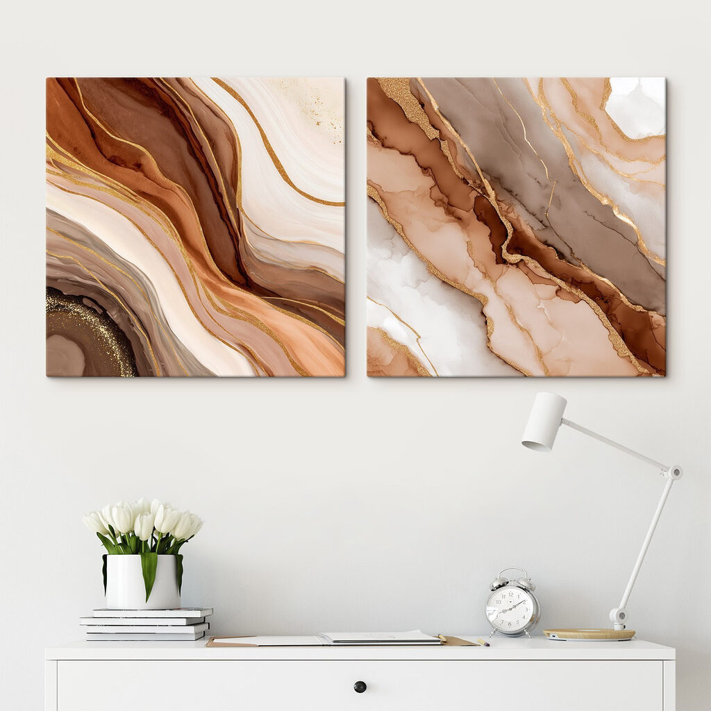 Vloeiende lagen in aardetinten — interieur 2