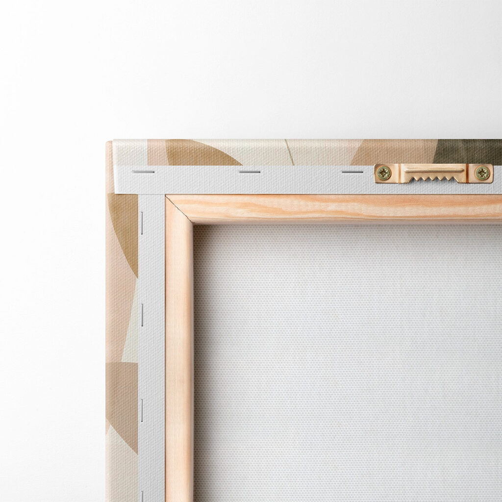 Abstracte bladeren in aardetinten — achterkant