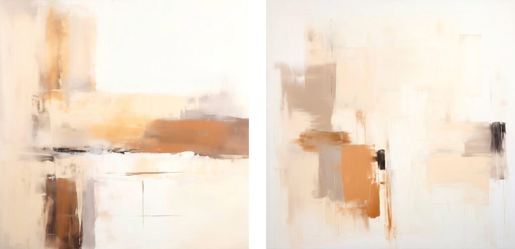Schilderij van een persoon met een penseel — volledig ontwerp
