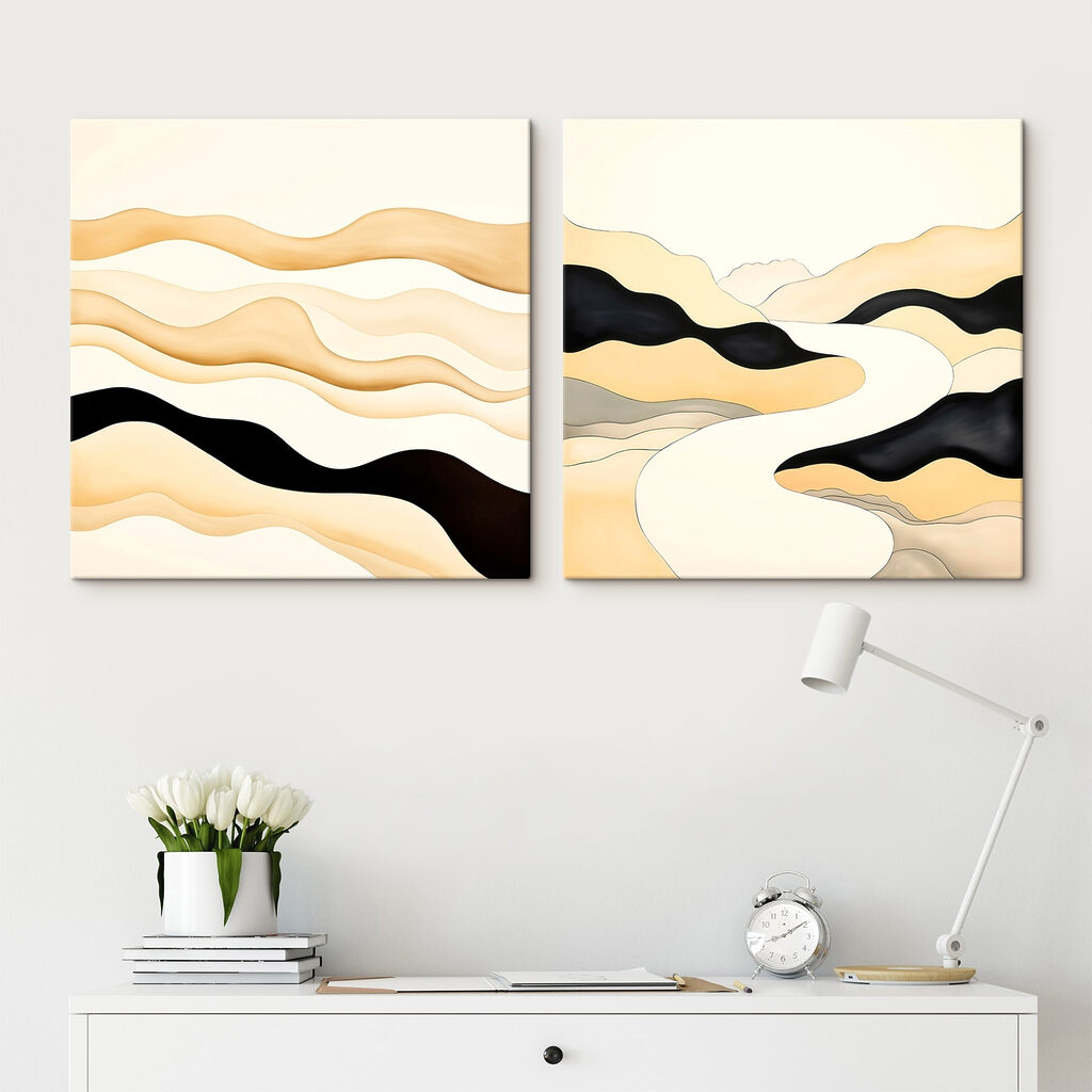 Schilderij van een man in de woestijn — interieur 2