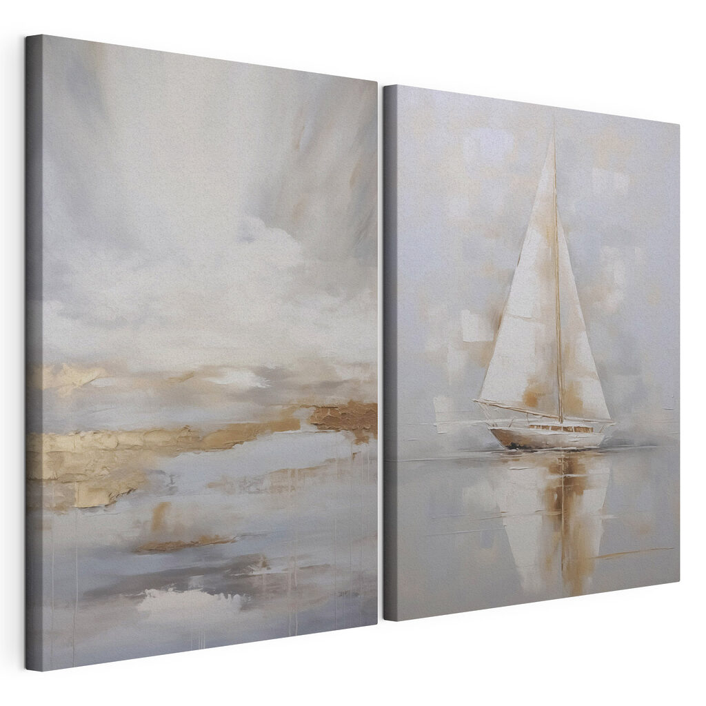 Schilderij van een zeilboot op het water — productweergave