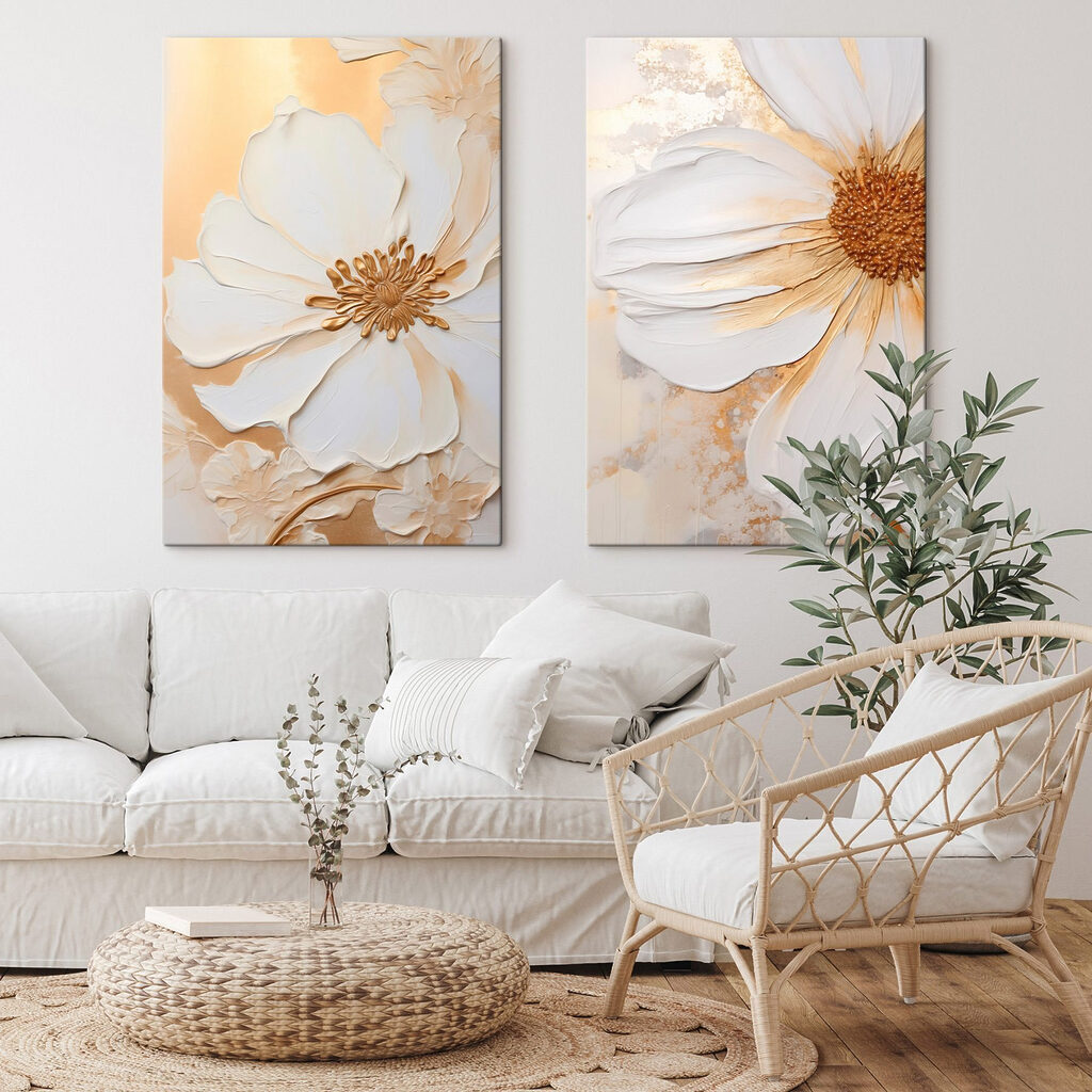 Elegante bloemmotieven in zachte tinten — interieur 2