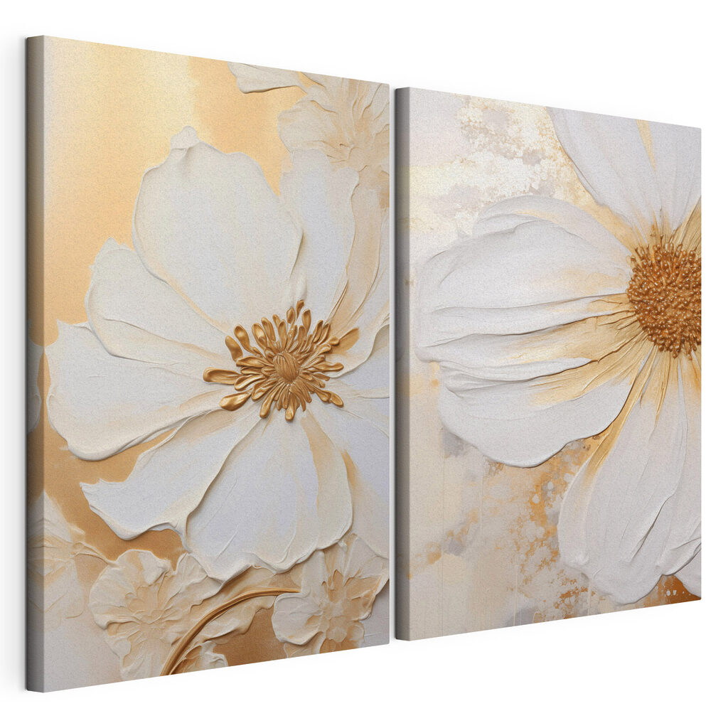 Elegante bloemmotieven in zachte tinten — productweergave