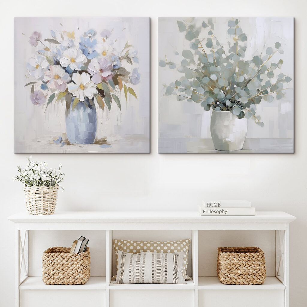 Schilderij van bloemen in een vaas — interieur 1