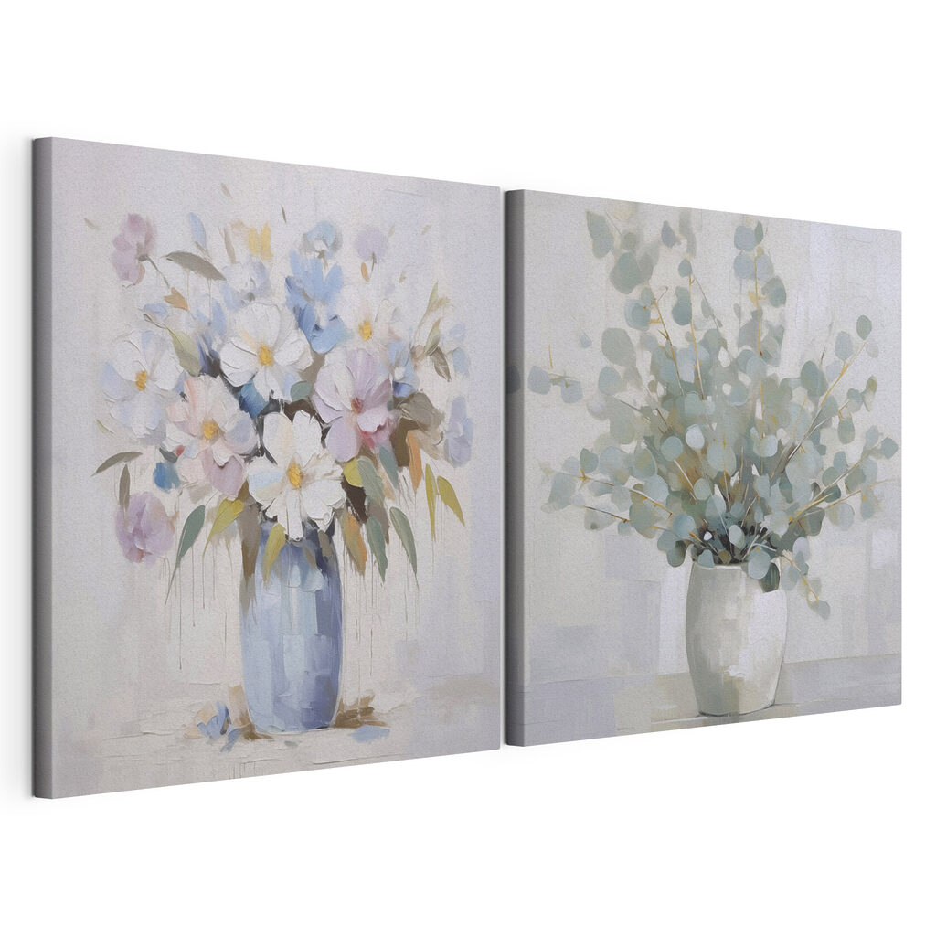 Schilderij van bloemen in een vaas — productweergave