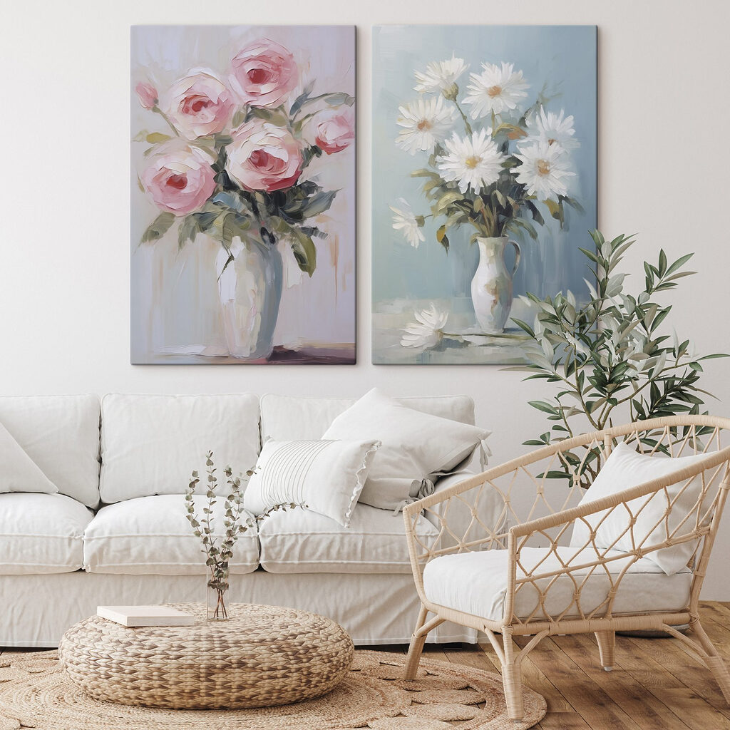 Schilderij van bloemen in een vaas — interieur 2