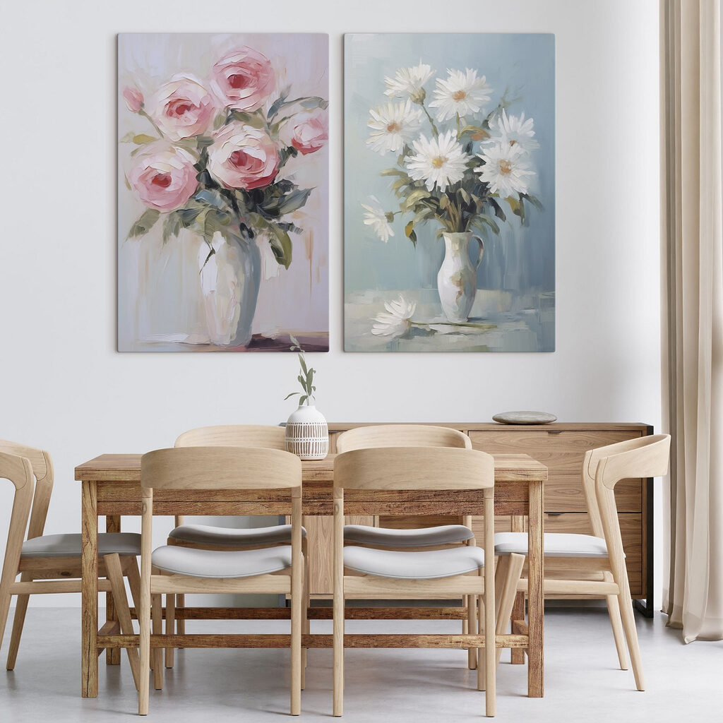 Schilderij van bloemen in een vaas — interieur 1