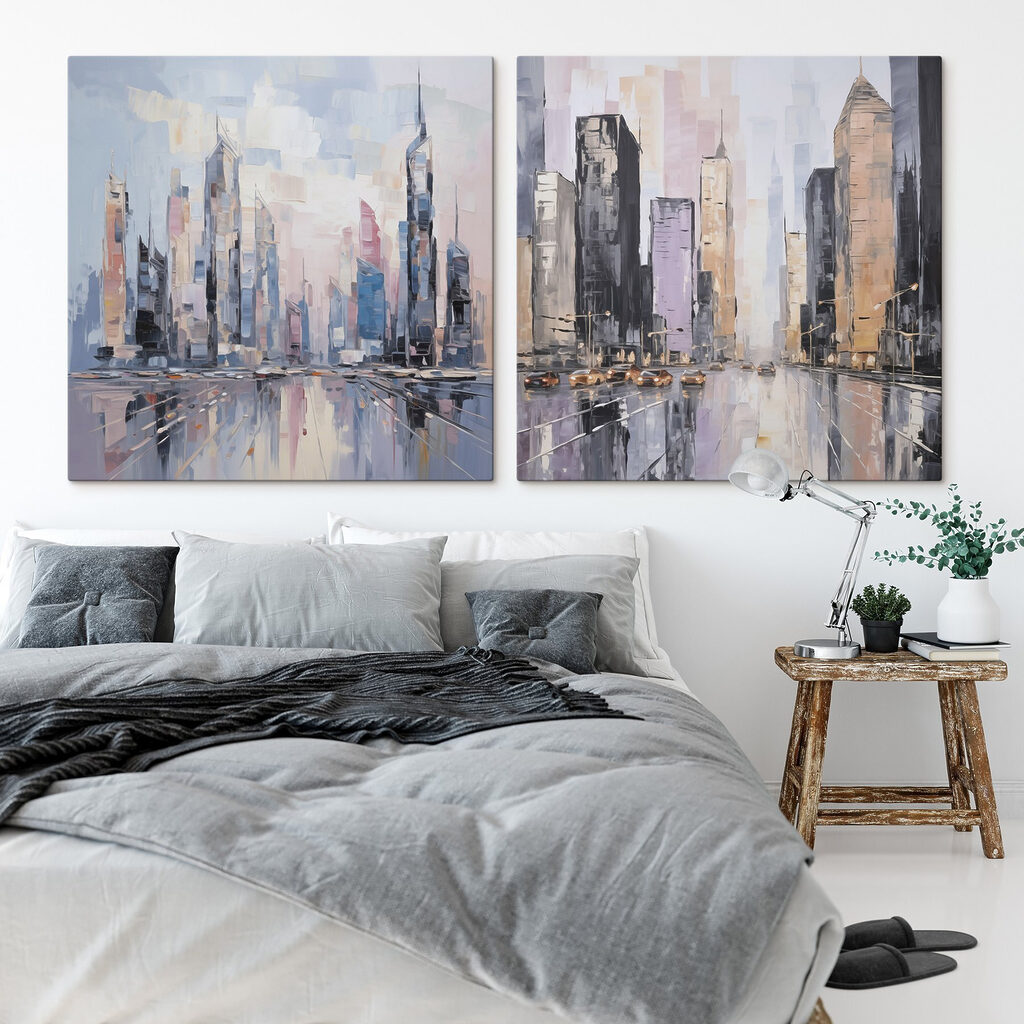 Schilderij van een stad — interieur 2