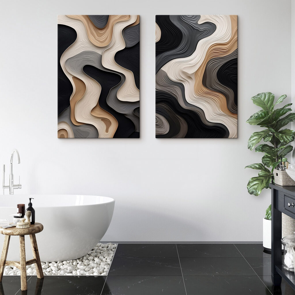 Vloeiende patronen in neutrale tinten — interieur 2