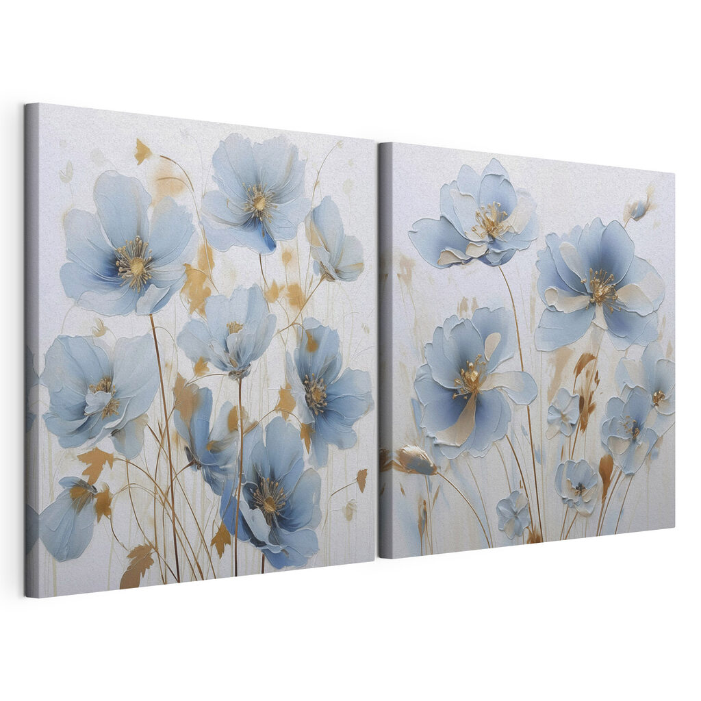 Schilderij van bloemen op een witte ondergrond — productweergave