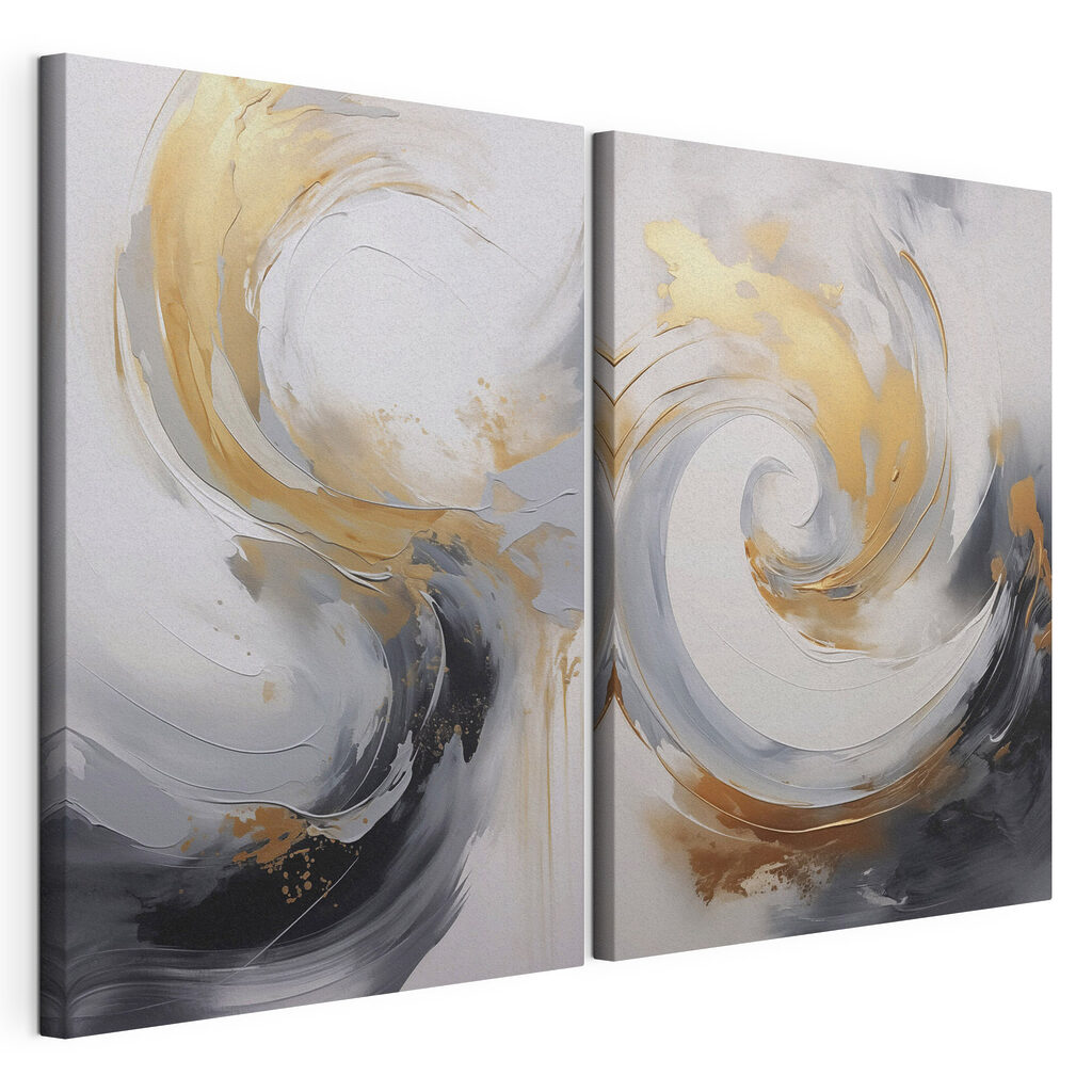 Twee afbeeldingen van een schilderij — productweergave