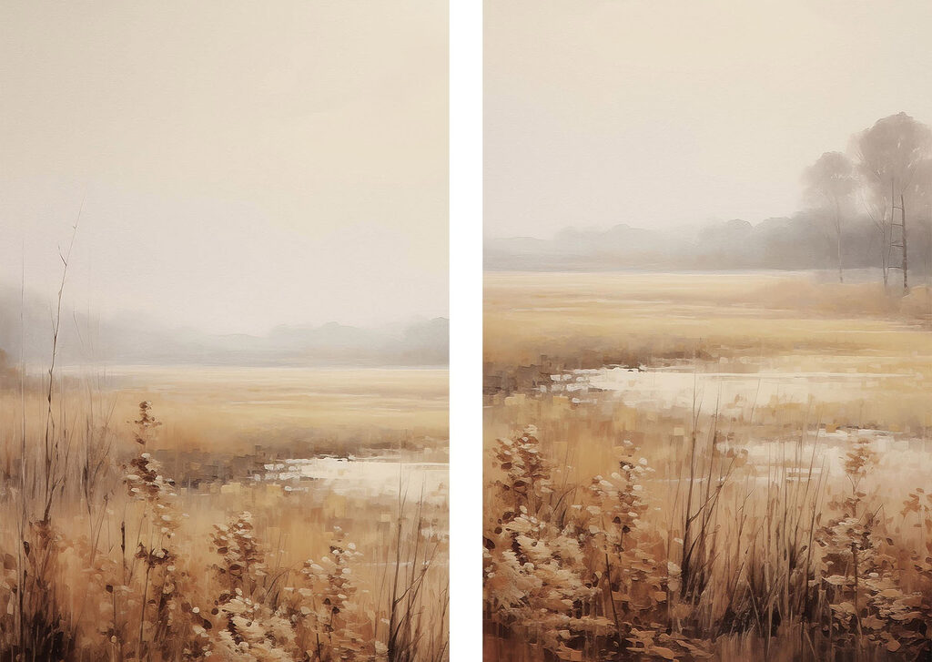 Schilderij van een moeras — volledig ontwerp