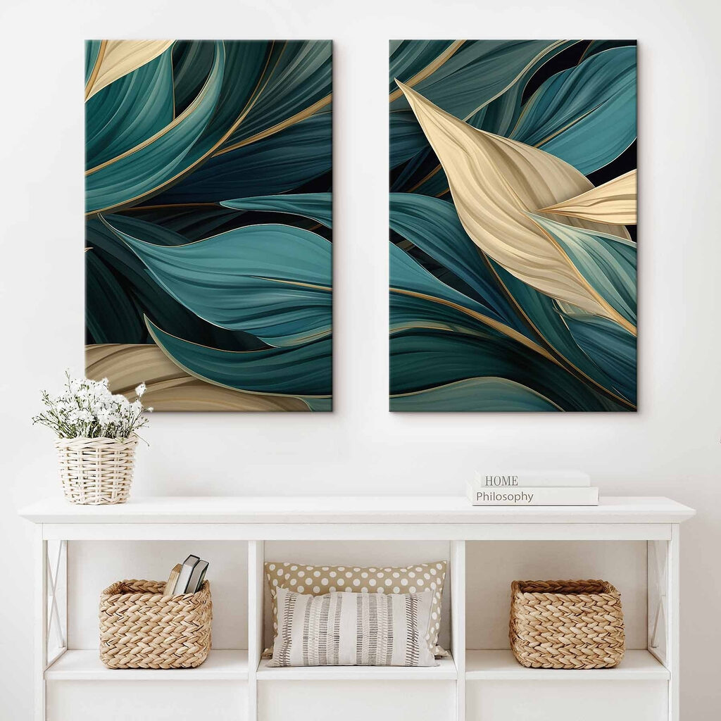 - Elegante bladeren in een harmonieuze beweging — interieur 1