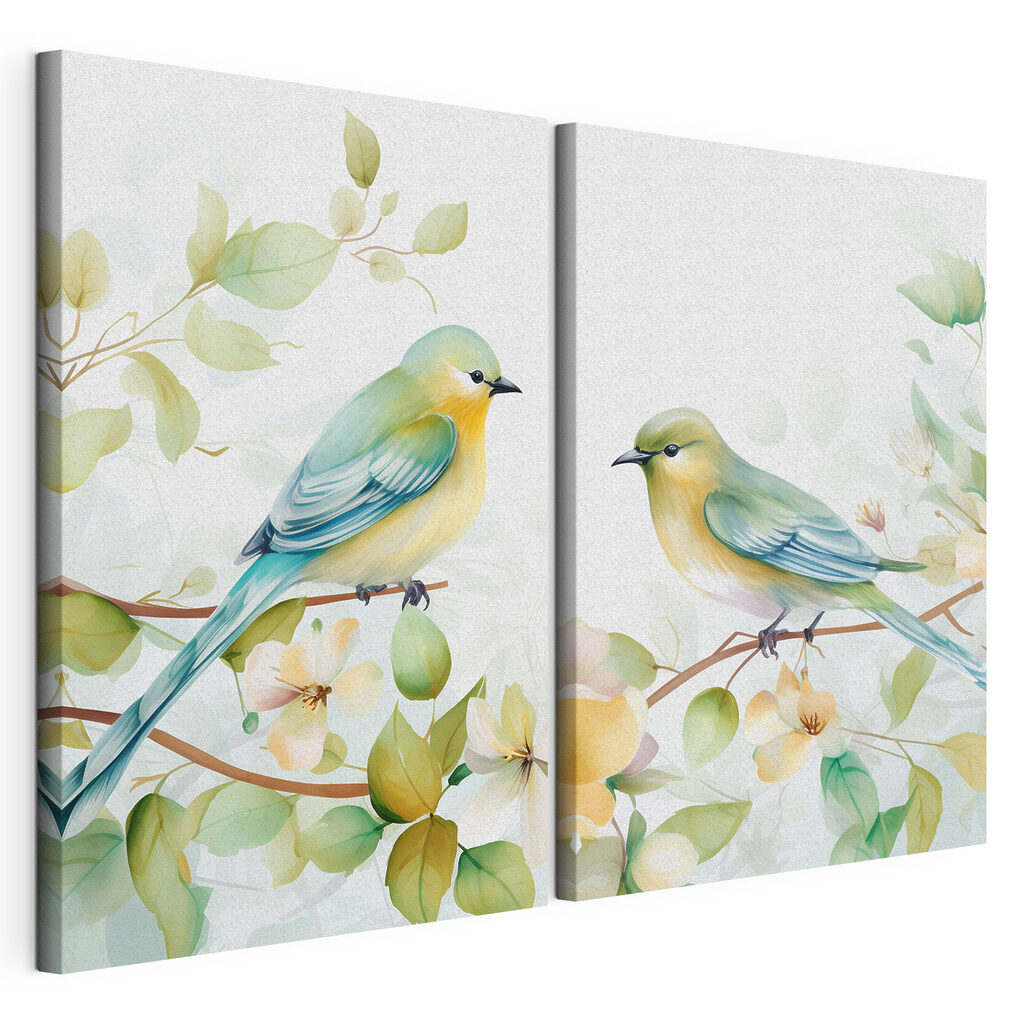 Twee vogels op een tak — productweergave