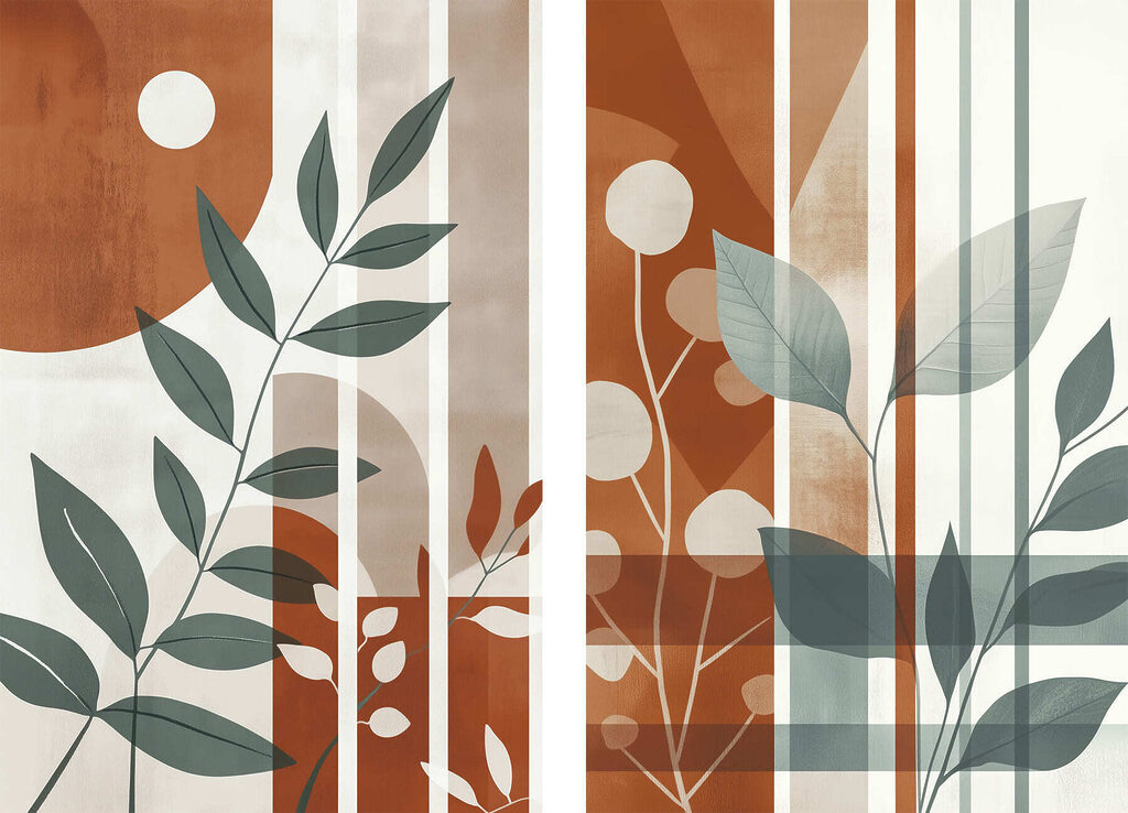 - Een tentoonstelling van geometrische kunstwerken geïnspireerd door de natuur — volledig ontwerp