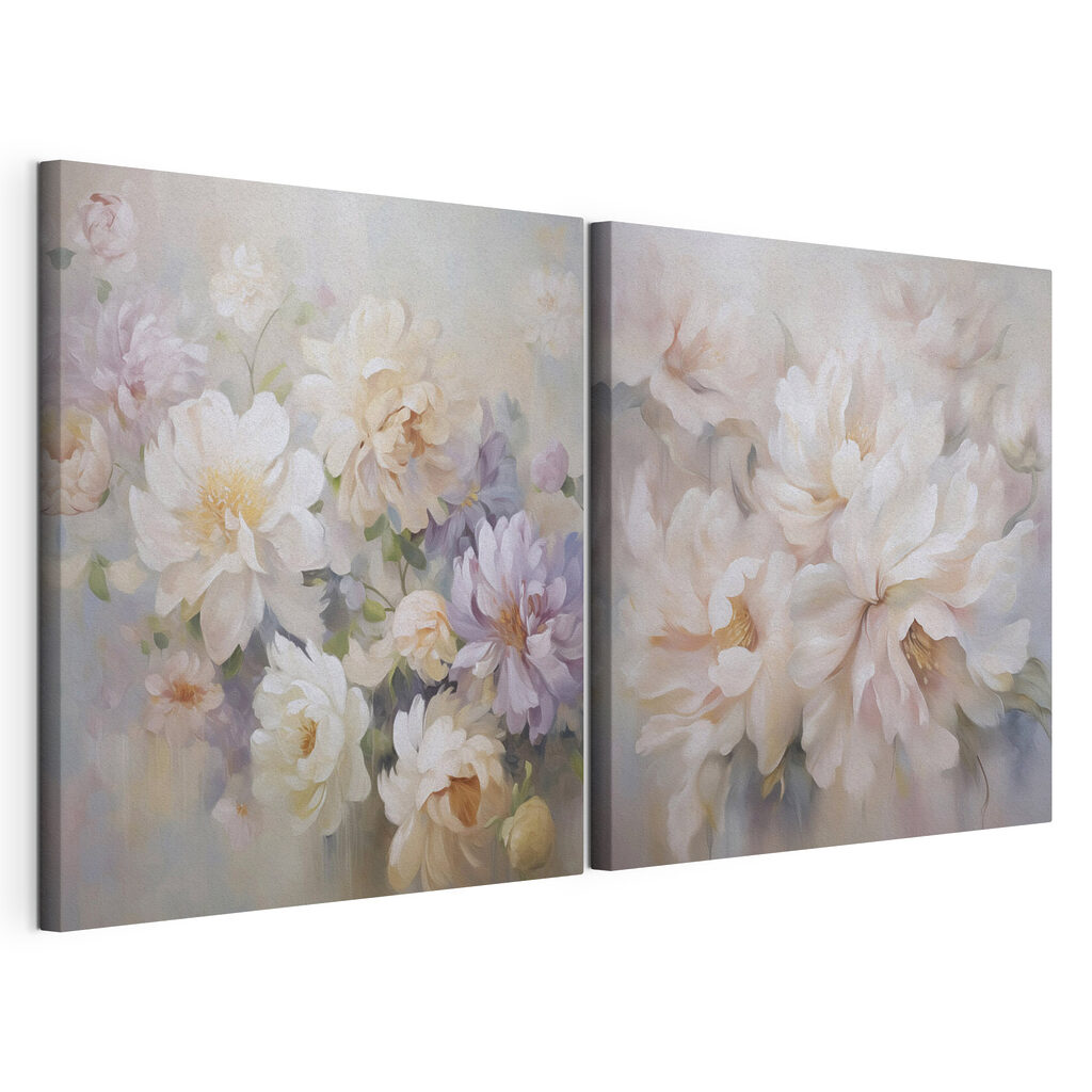 Schilderij van bloemen op doek — productweergave