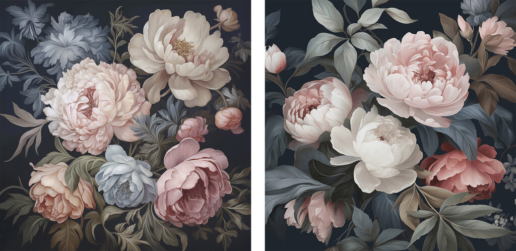 Bloemrijke elegantie in zachte tinten — volledig ontwerp