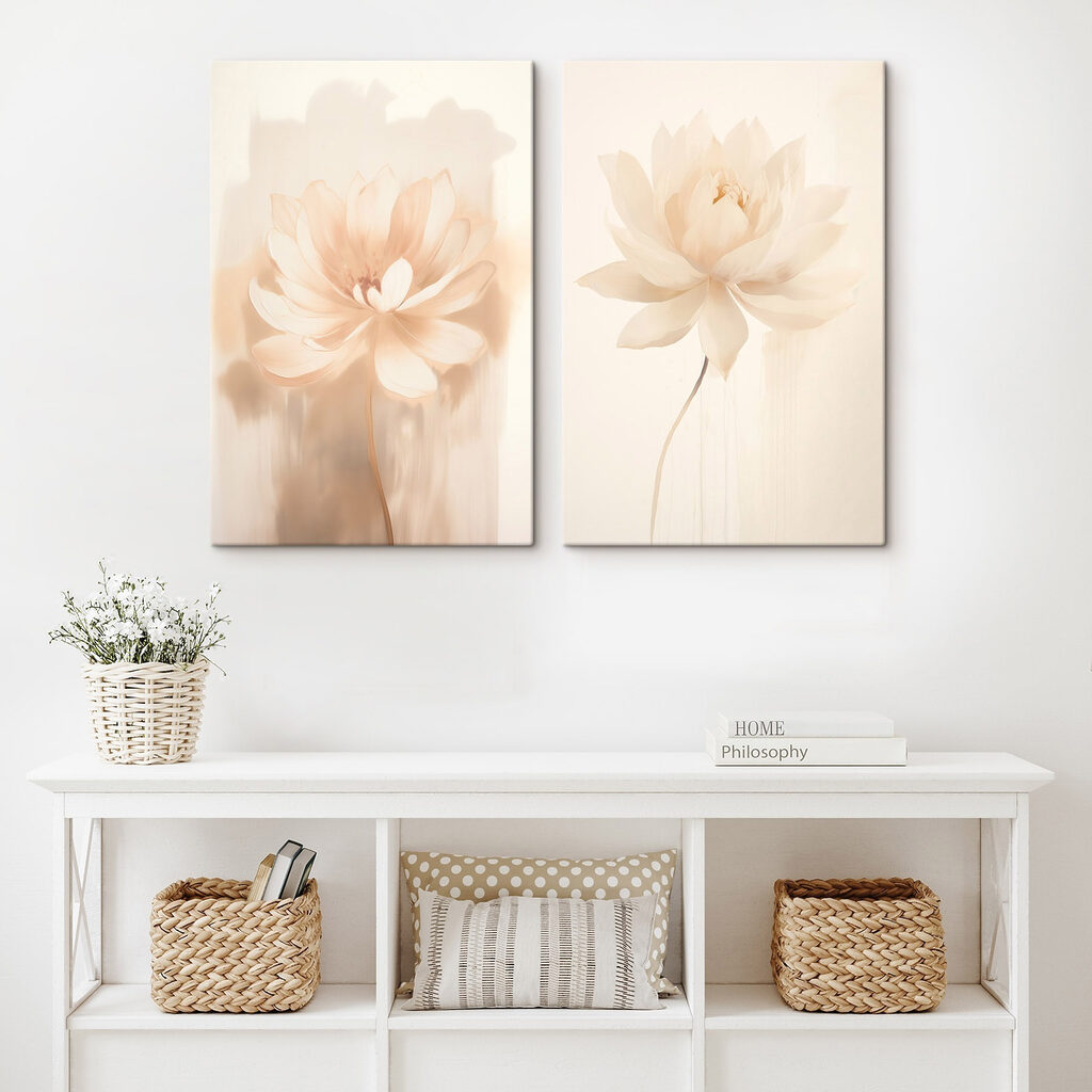 Elegante bloesems in zachte tinten — interieur 2