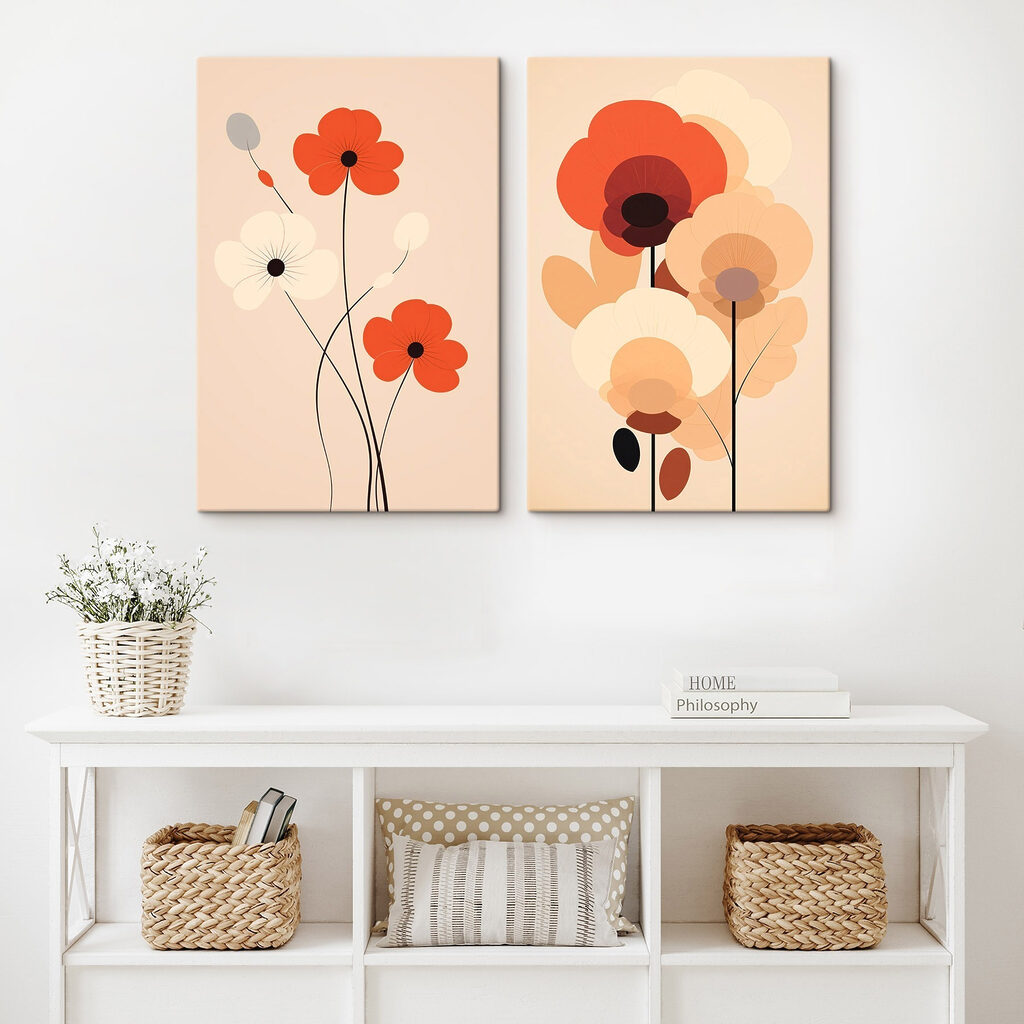 Een paar bloemen in verschillende kleuren — interieur 2