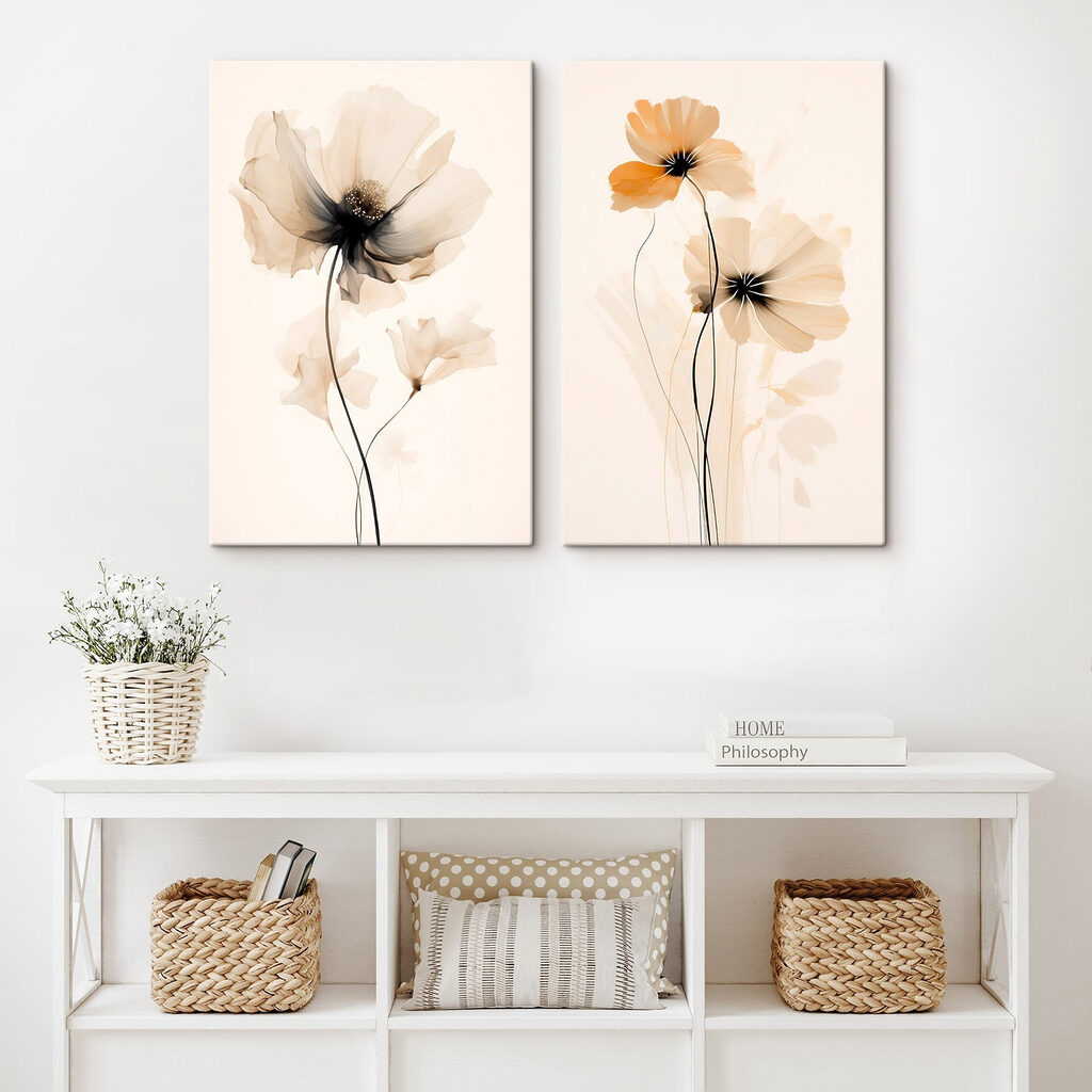 Verfijnde bloemen in zachte tinten — interieur 2