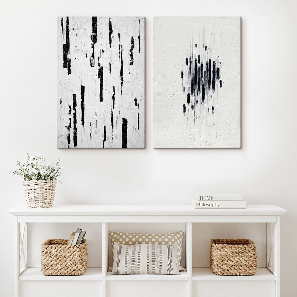 Abstracte contrasten in zwart-wit in een interieur