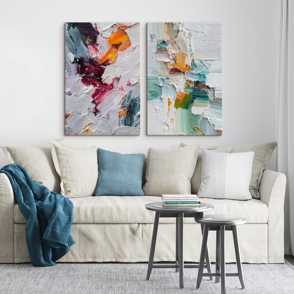 Levendige kleuren dansen over het doek — interieur 1