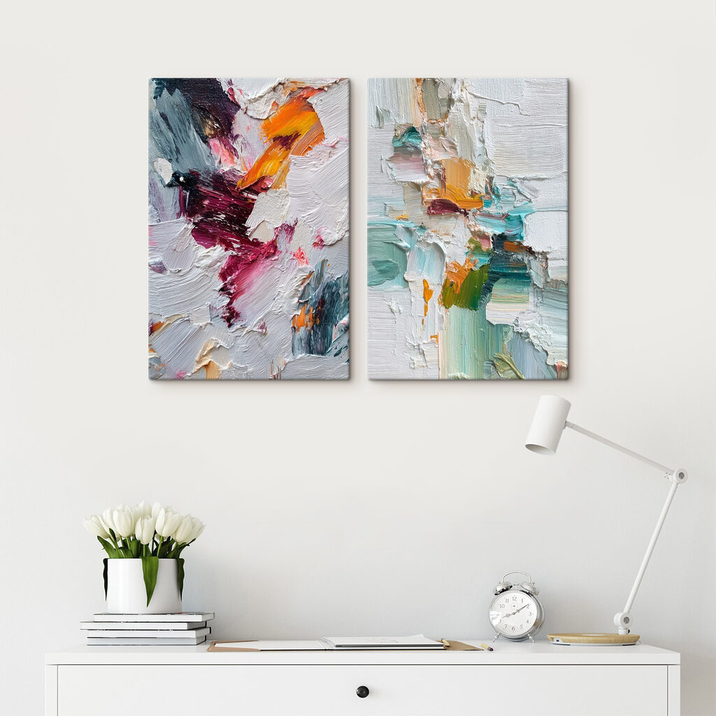 Levendige kleuren dansen over het doek — interieur 2