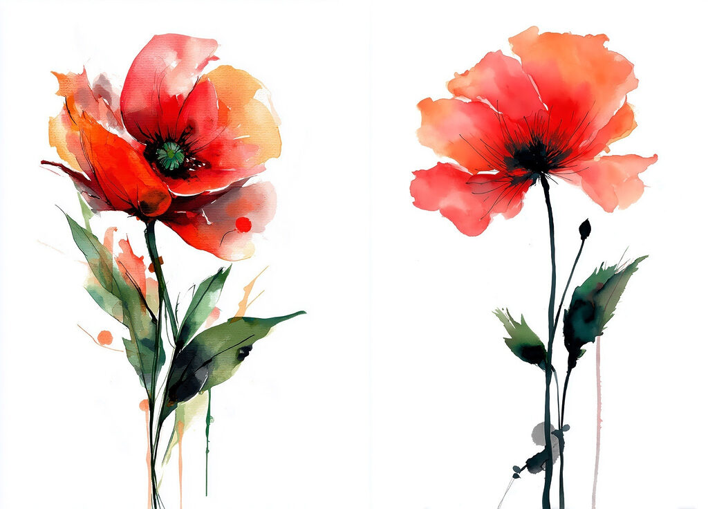 Levendige bloemen in sierlijke harmonie — volledig ontwerp