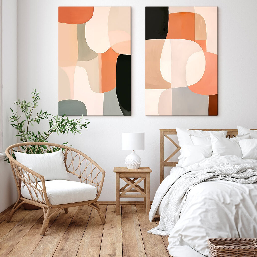 Abstracte vormen in rustgevende kleuren — interieur 1