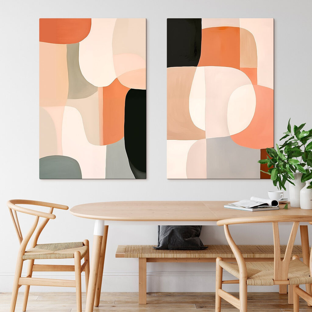 Abstracte vormen in rustgevende kleuren — interieur 2