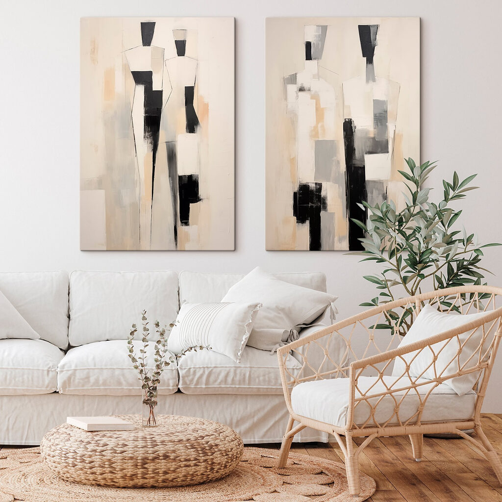 Een paar schilderijen van mensen — interieur 2