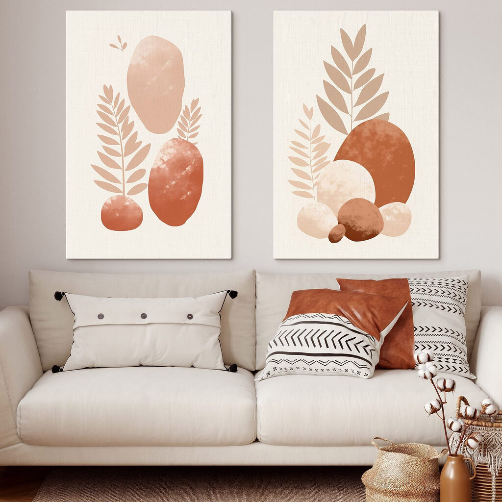 Natuurlijke vormen en aardse tinten gaan hand in hand in een interieur