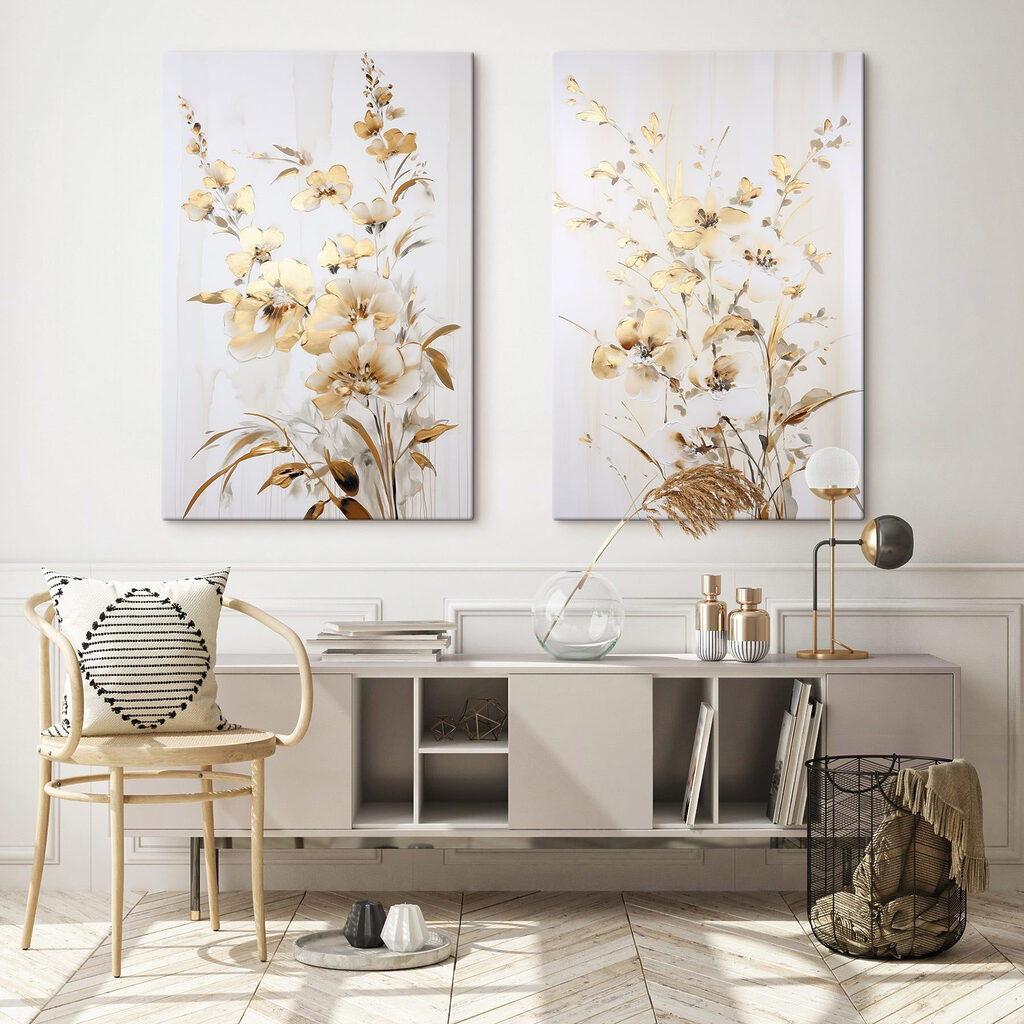 - Elegante bloemschikking in zachte tinten — interieur 1