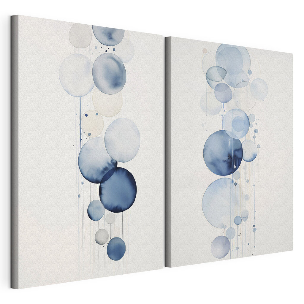 Schilderij met cirkels en druppels — productweergave