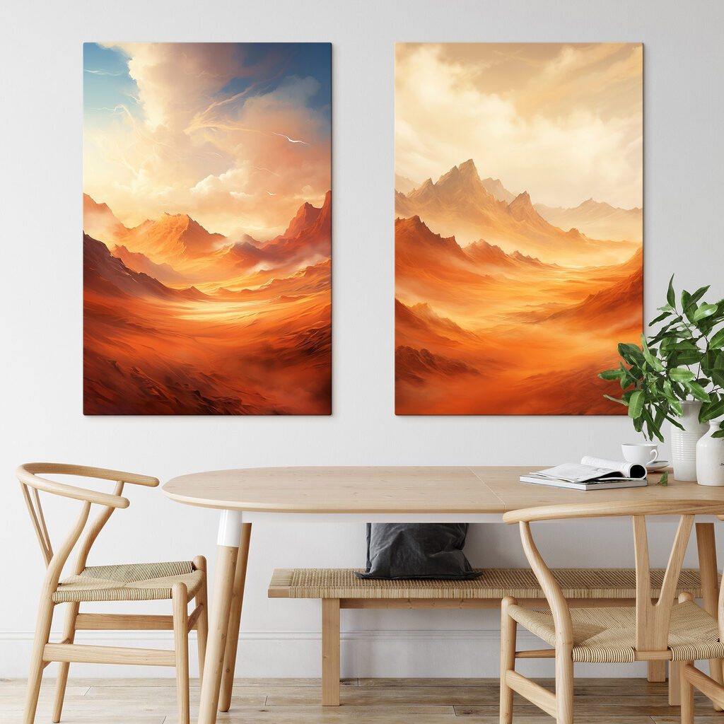 Screenshot van een schilderij van een woestijnlandschap — interieur 2