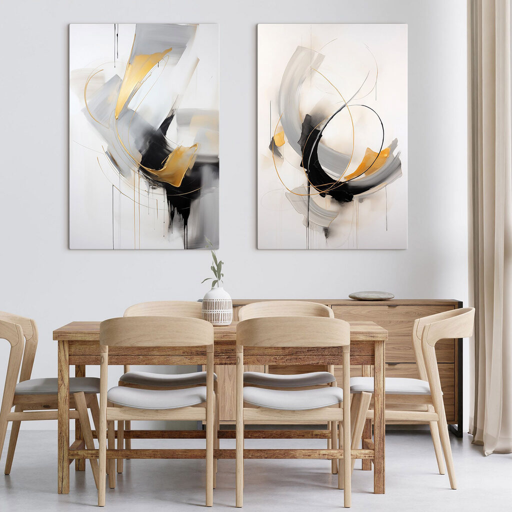 Dynamische wervelingen in monochrome tinten — interieur 2