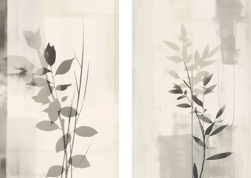 Elegante silhouetten van de schoonheid van de natuur — volledig ontwerp