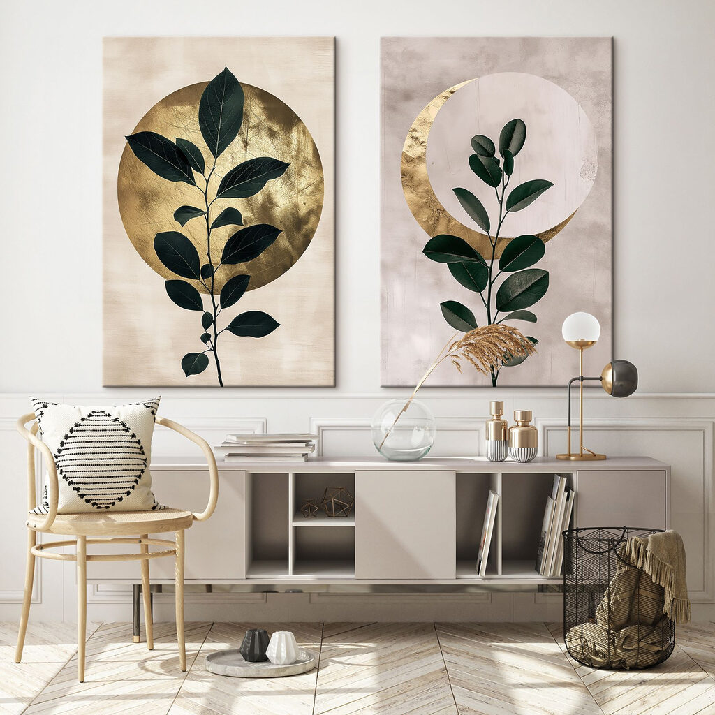 Twee foto's van een plant — interieur 1