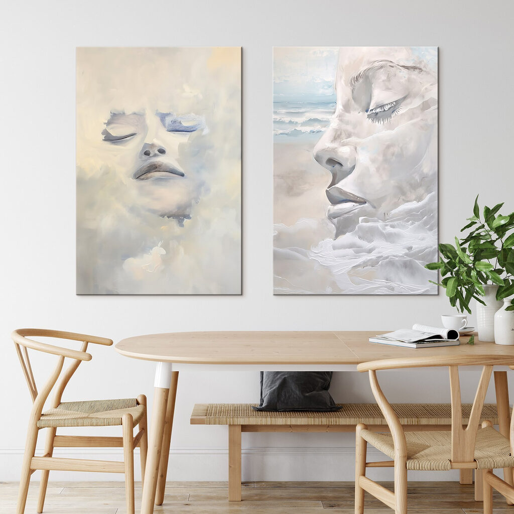 Schilderij van het gezicht van een vrouw — interieur 2