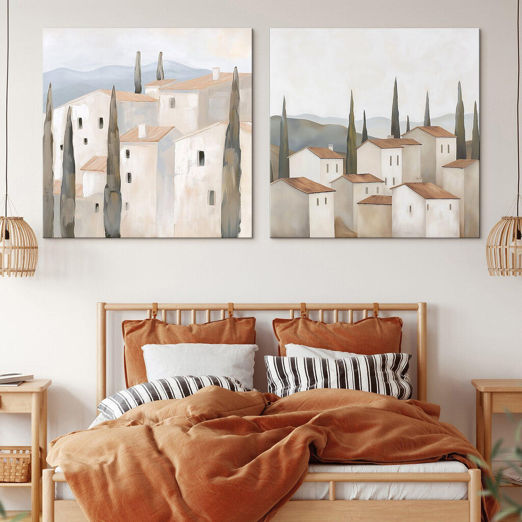 Schilderij van een dorp — interieur 1