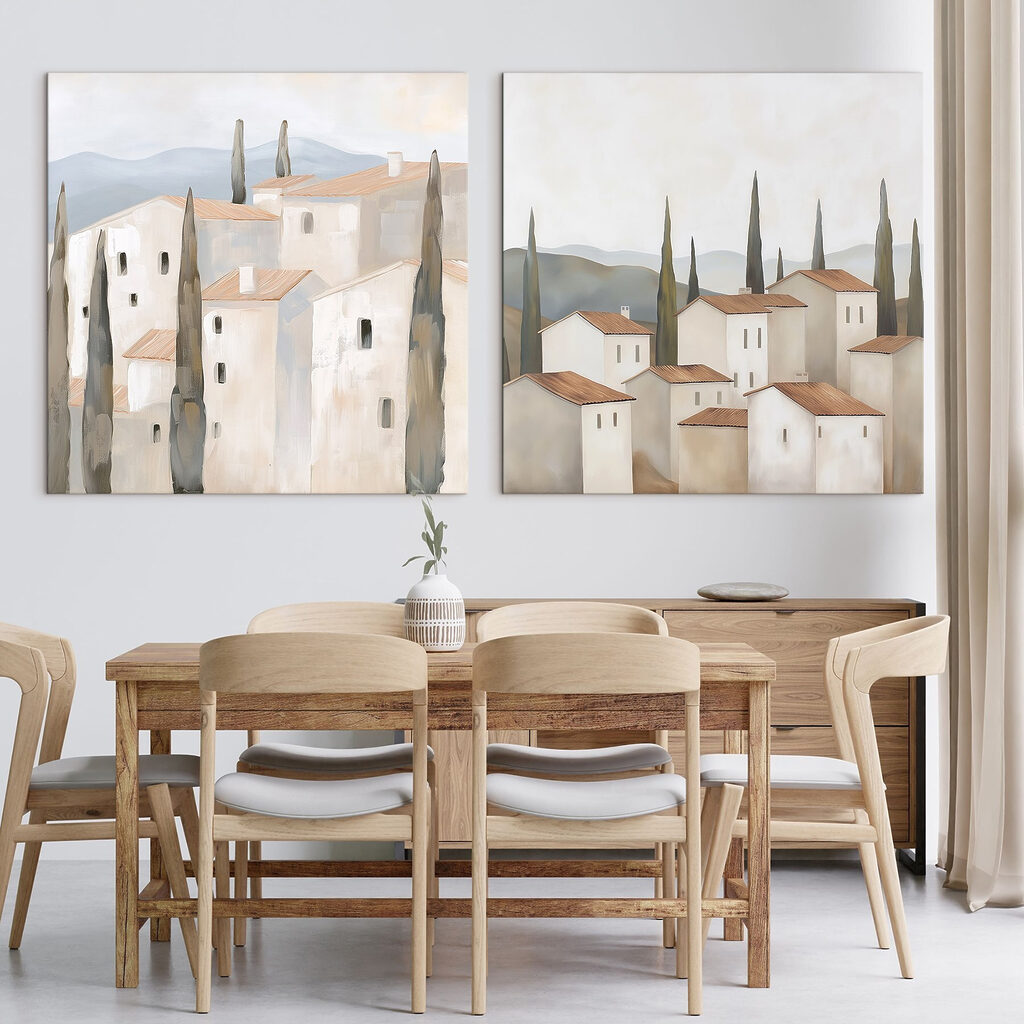Schilderij van een dorp — interieur 2