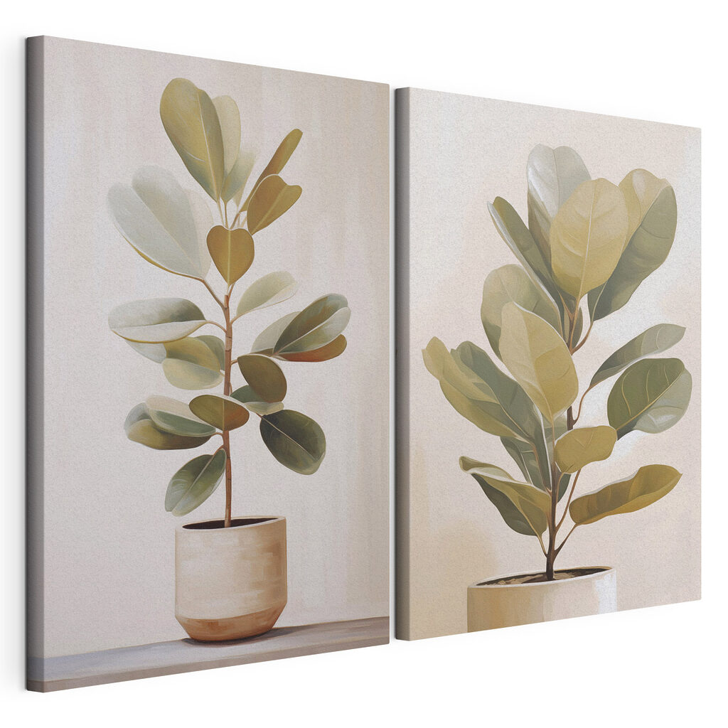 Potplant in een witte pot — productweergave